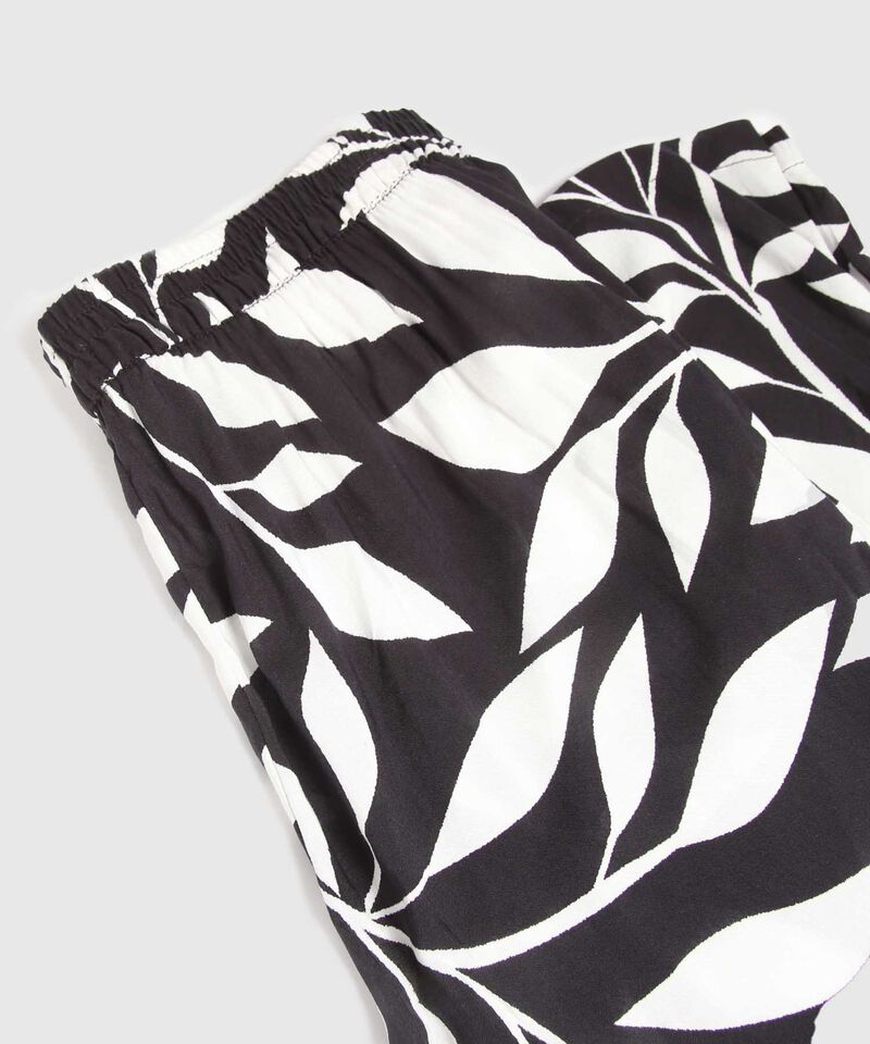 Pantalon Estampado Con Pretina Encauchada
