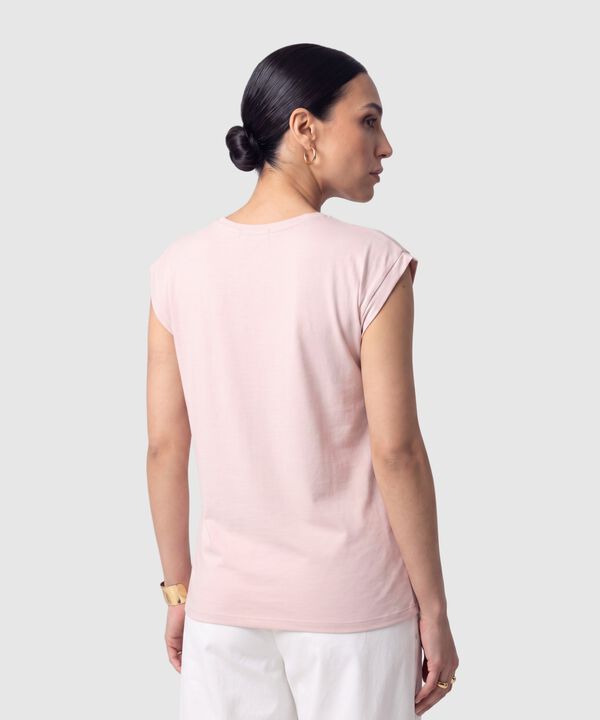 Camiseta Estampada Manga Corta Para Mujer