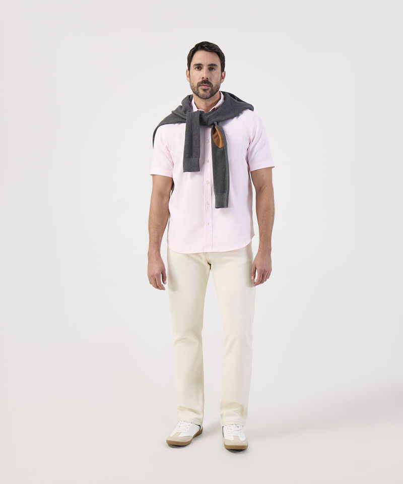 Camisa Unicolor Con Bolsillo 