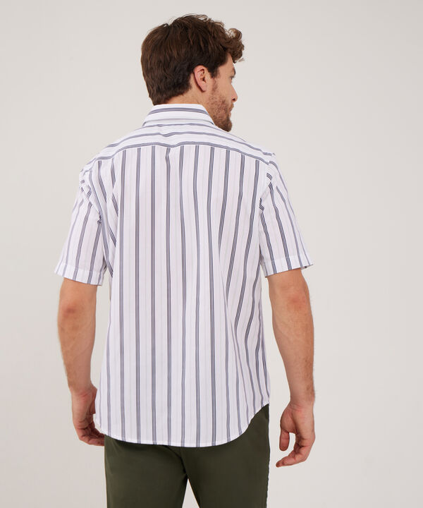 Camisa Manga Corta Estampada Con Bolsillo Blanco image number null