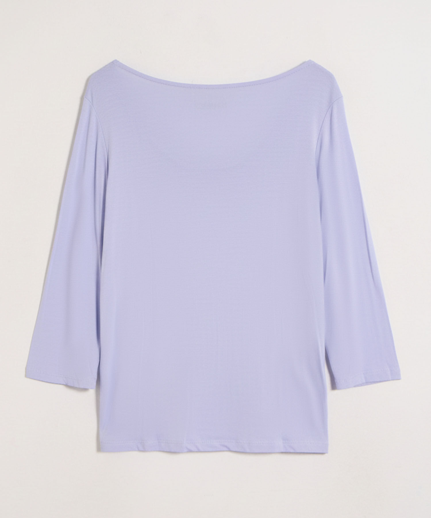 Camiseta Mujer Cuello Drapeado Manga 3/4 Elegante