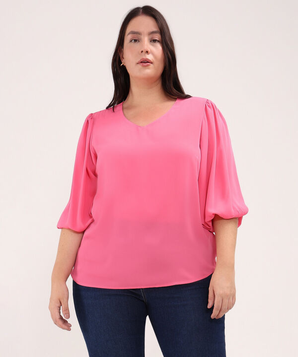 Blusa Unicolor Fluida image number null