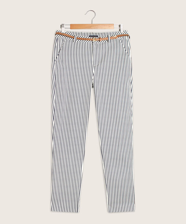 Pantal&oacute;n B&aacute;sico Bolsillos Diagonal Estampado