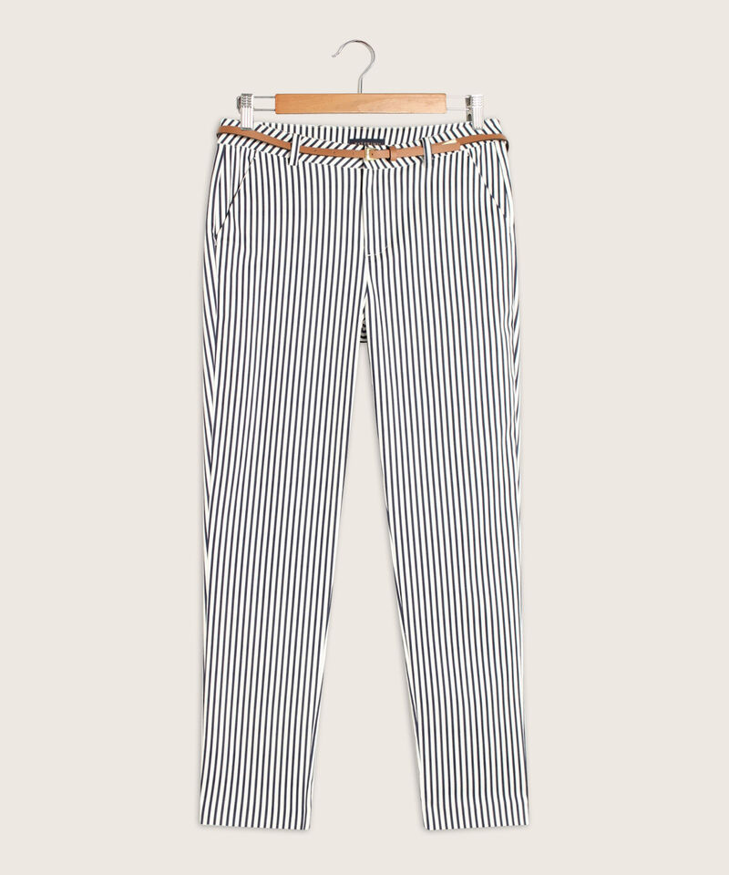 Pantal&oacute;n B&aacute;sico Bolsillos Diagonal Estampado