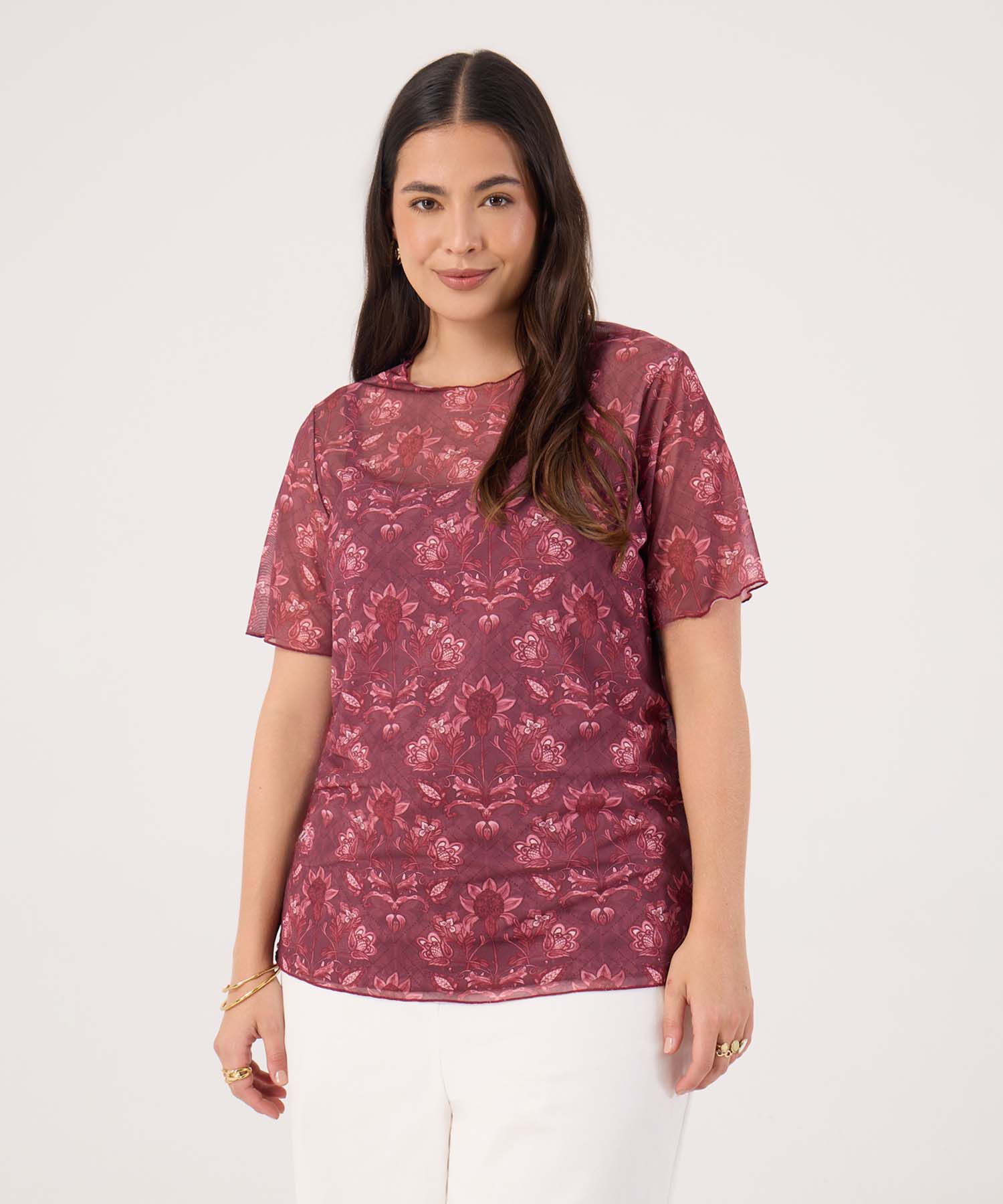 Camiseta Valiana Manga Corta Para Mujer