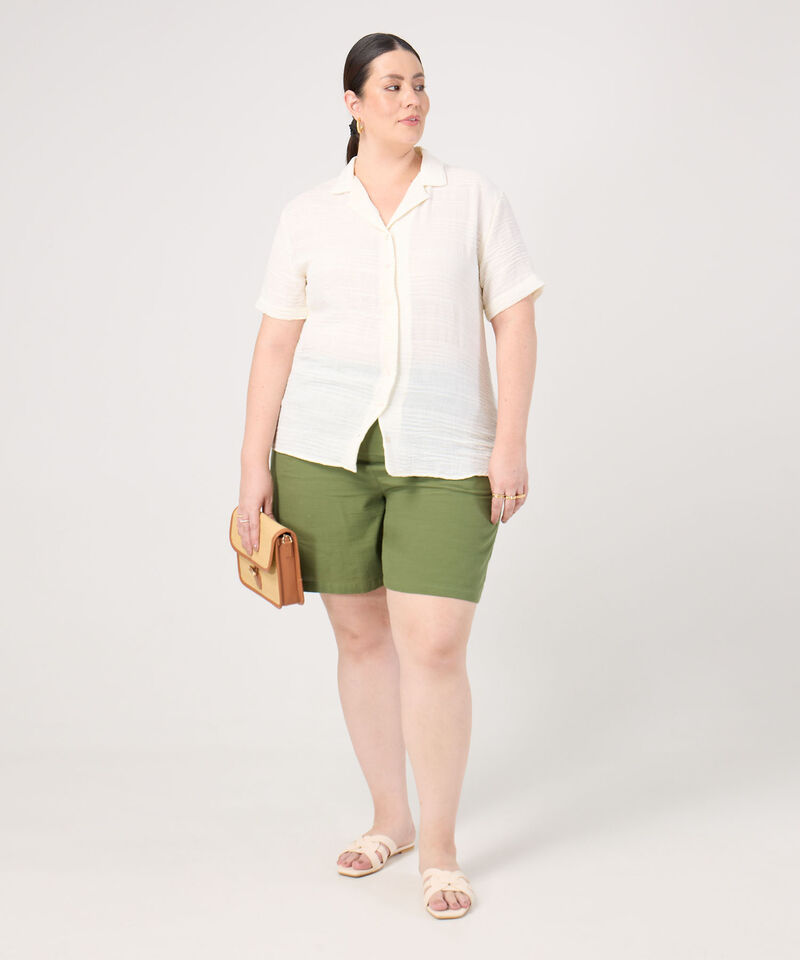 Bermuda Cintura El&aacute;stica Para Mujer Curvy