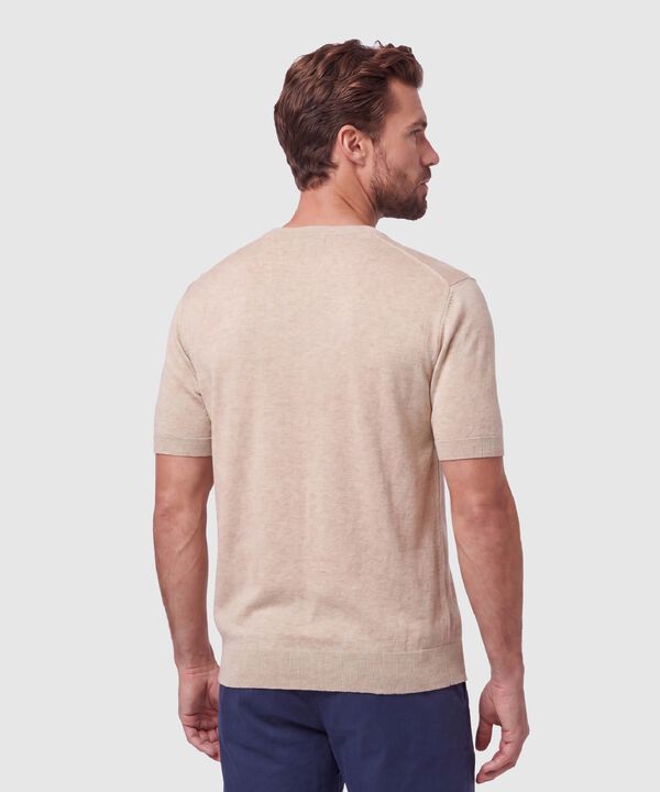 Camiseta Tejida Cuello Redondo Para Hombre