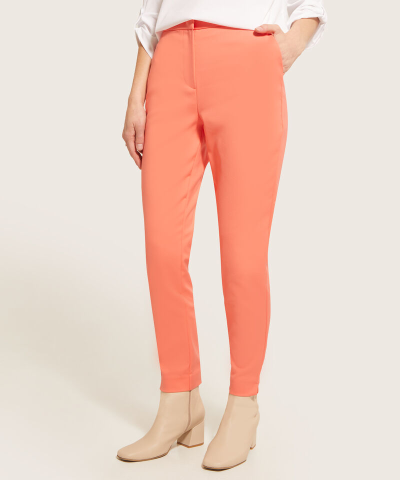 Pantalón Unicolor Con Elástico En Posterior