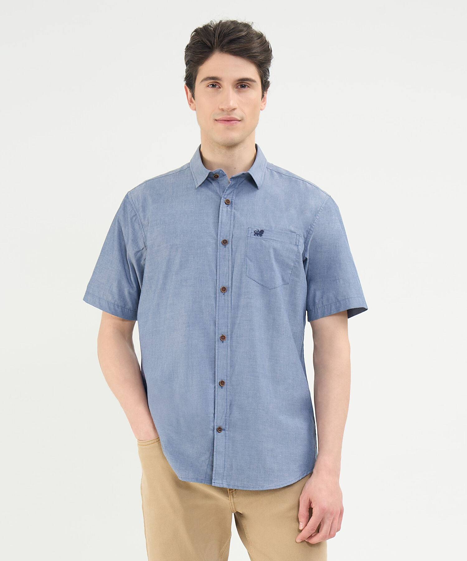 Camisa en Efecto Rústico