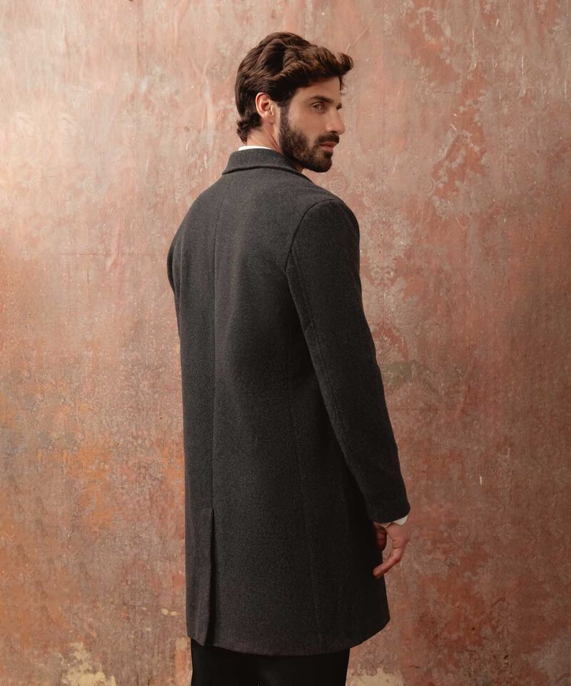 Abrigo Unicolor Con Solapas 