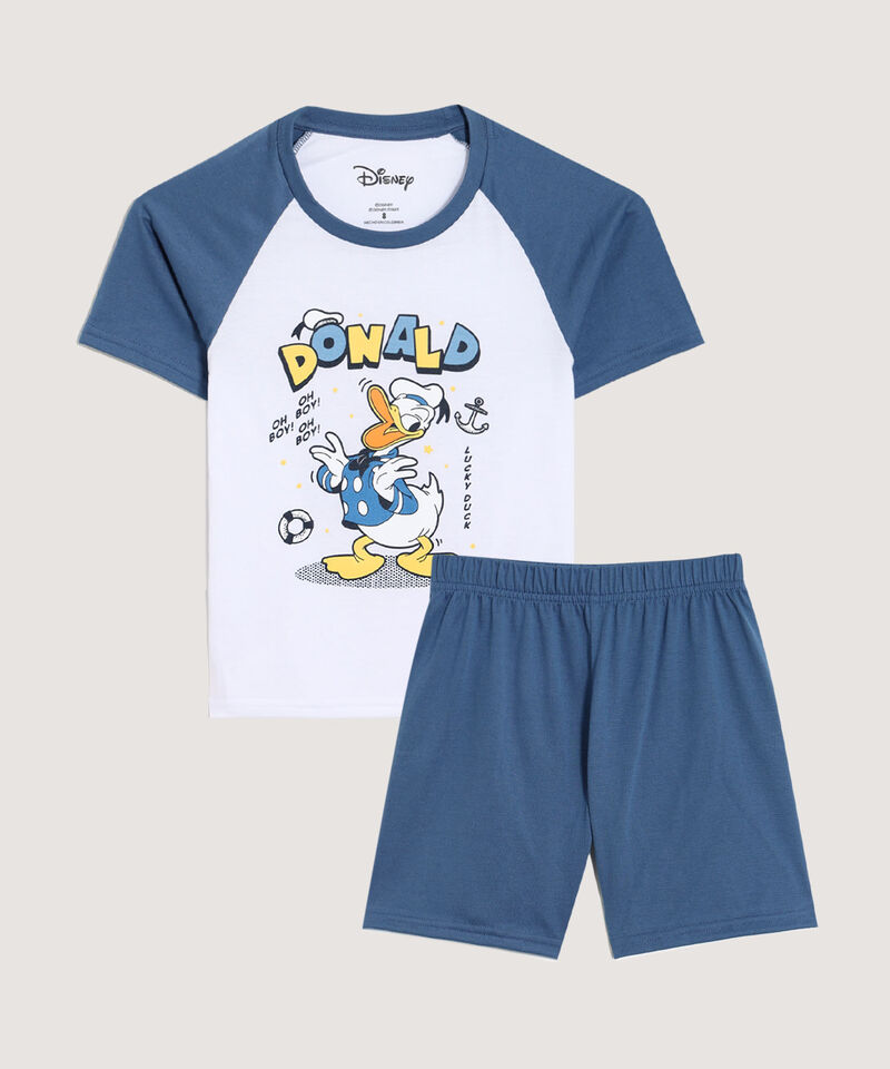 Pijama Estampada Manga Corta Para Niños