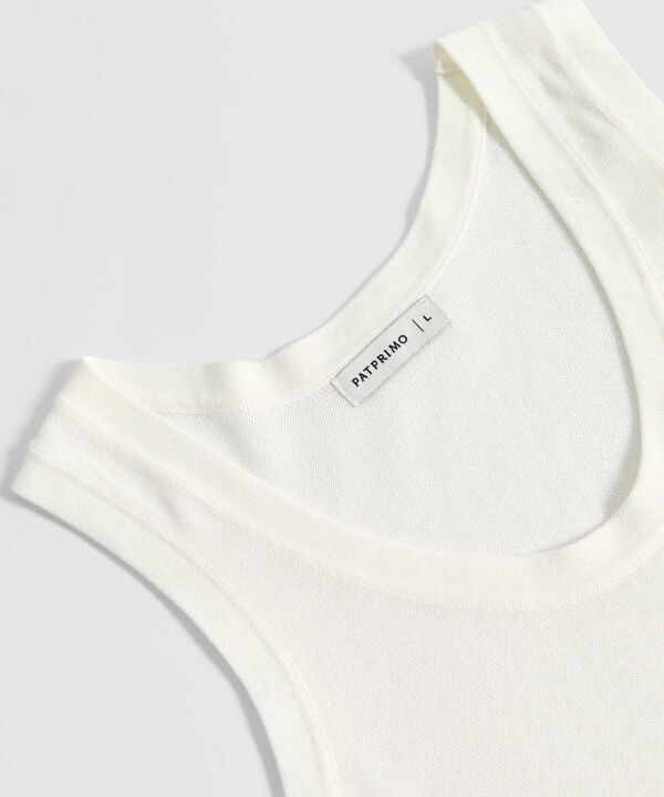Camiseta De Tiras Anchas Y Cuello U Mujer