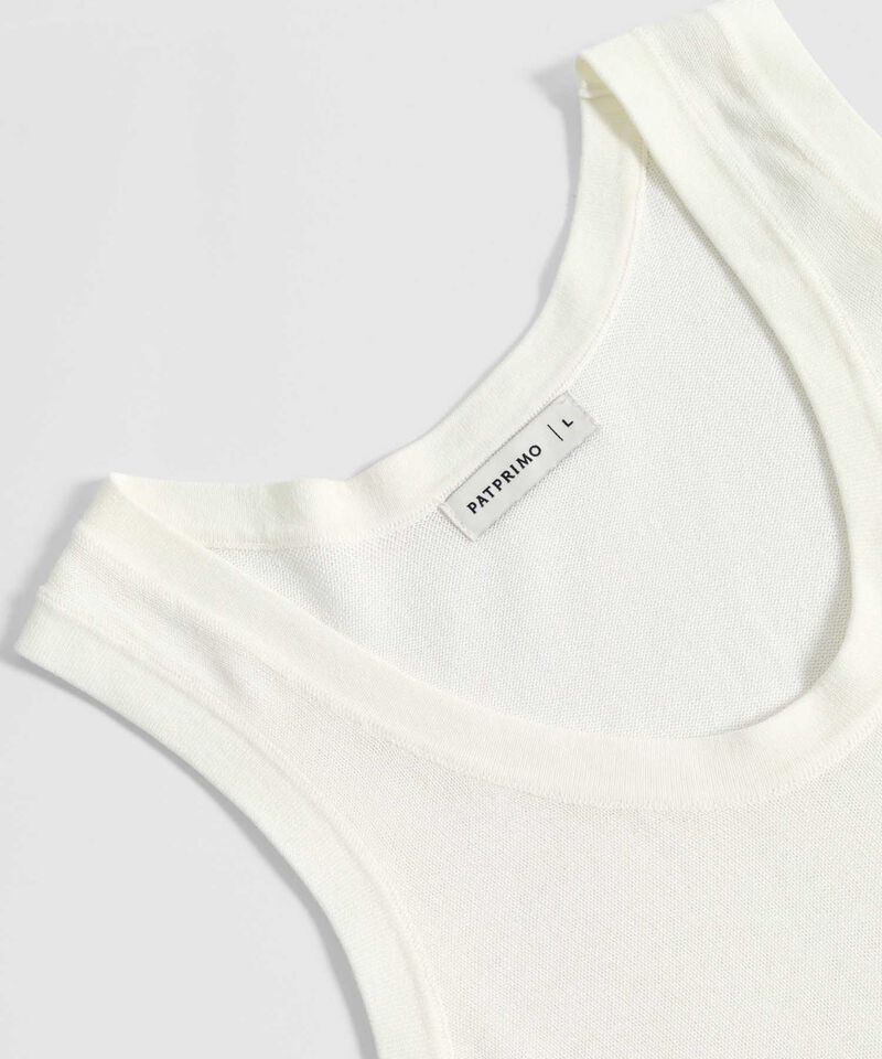Camiseta De Tiras Anchas Y Cuello U Mujer
