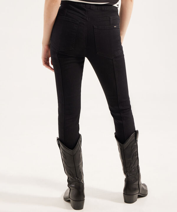 Jeggings Tiro Alto Tono Negro
