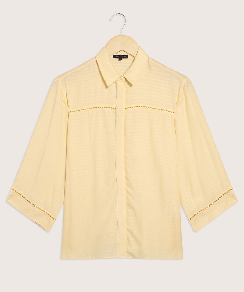 Camisa Manga Tres Cuartos Unicolor