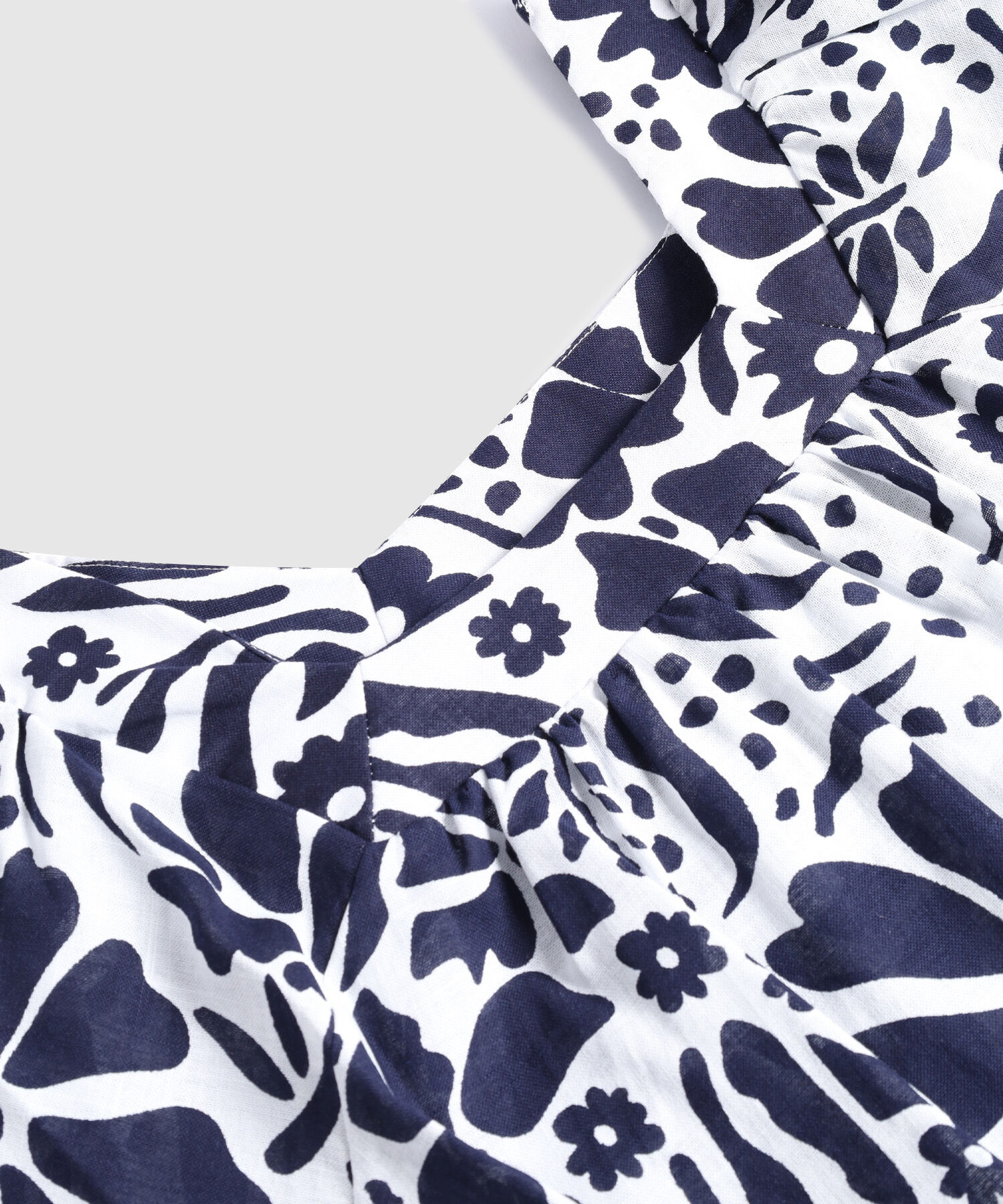 Blusa De Mujer Escote Cuadrado Estampado Floral