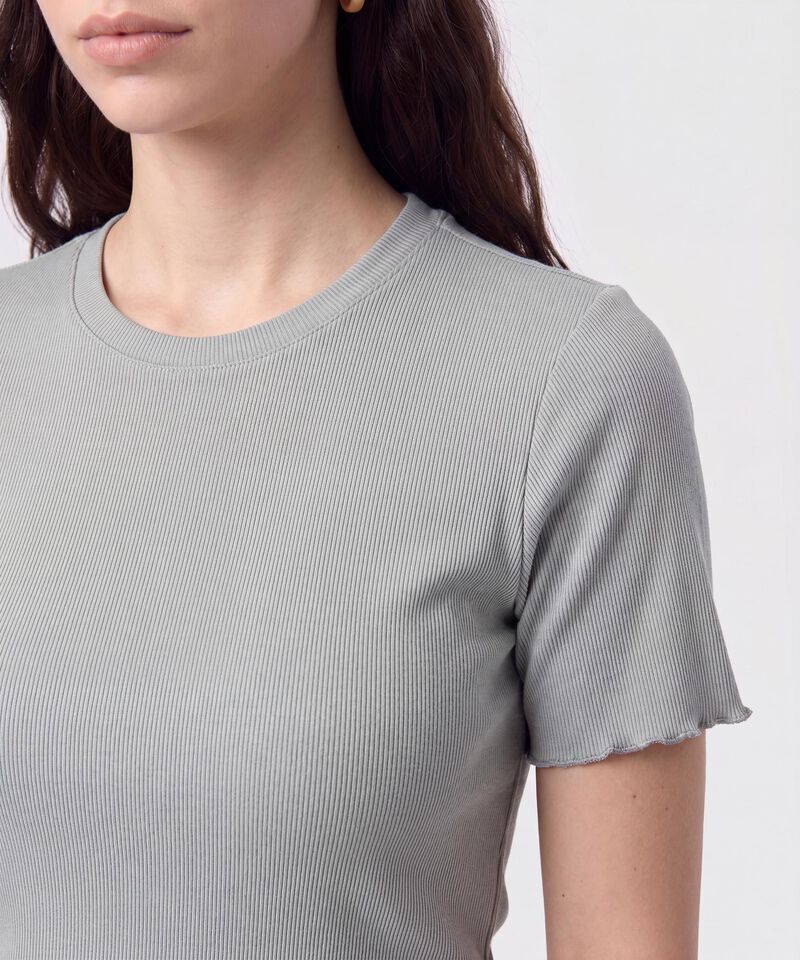 Camiseta Ajustada Texturizada Para Mujer