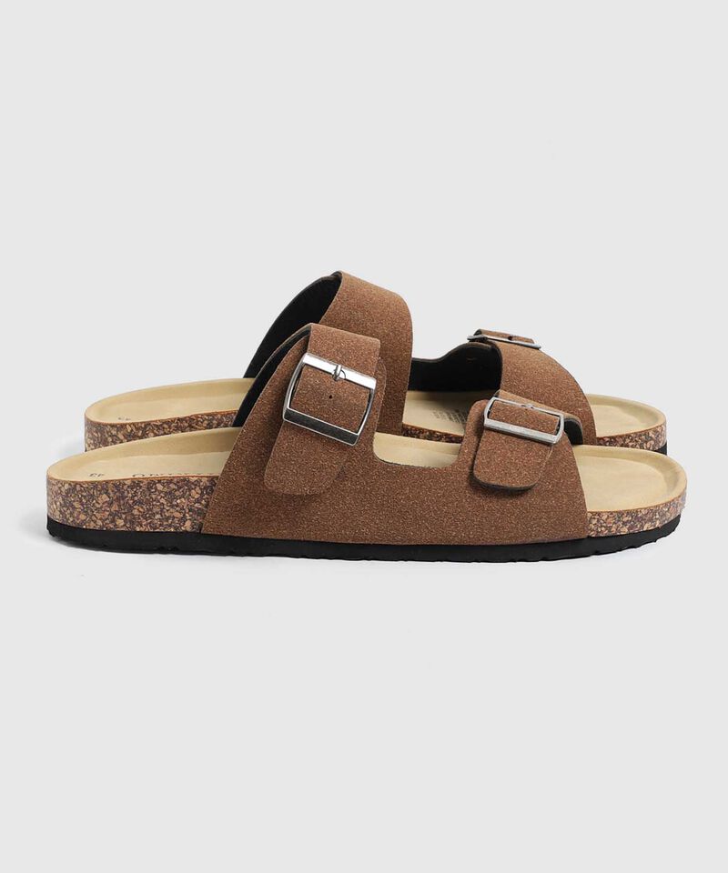 Sandalias Con Doble Hebilla Hombre