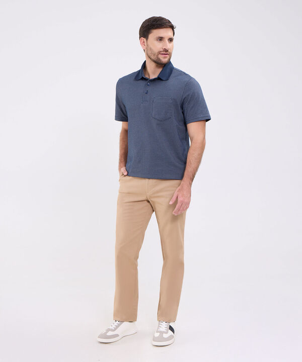 Polo Manga Corta Preteñida Para Hombre image number null