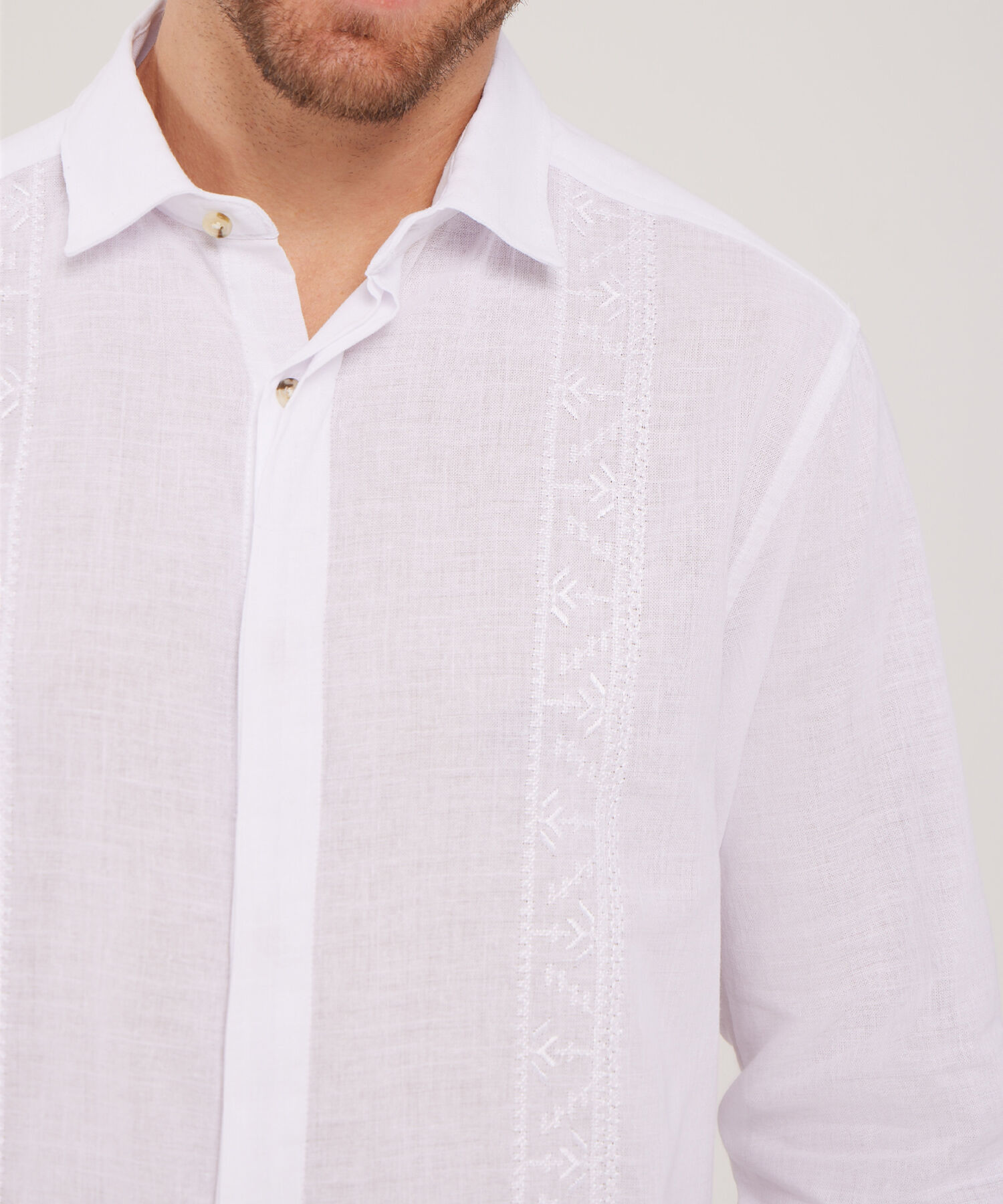Camisa Guayabera Cuello Camisero Casual Max