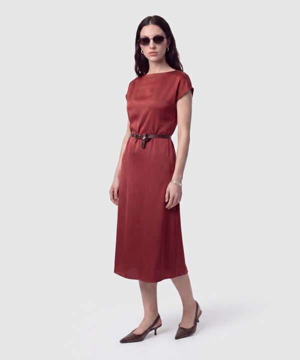Vestido Unicolor con Cintur&oacute;n para Mujer