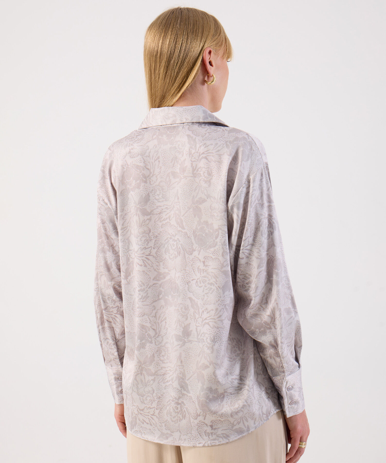 Blusa Satinada Floral Mujer