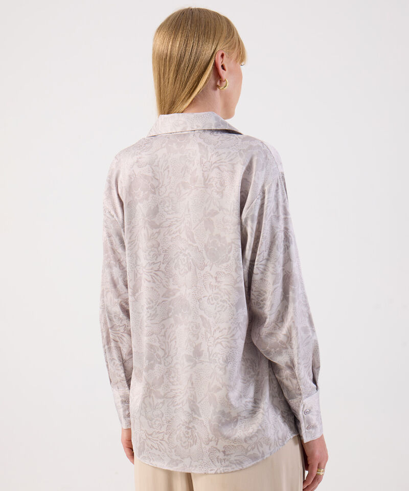 Blusa Satinada Floral Mujer