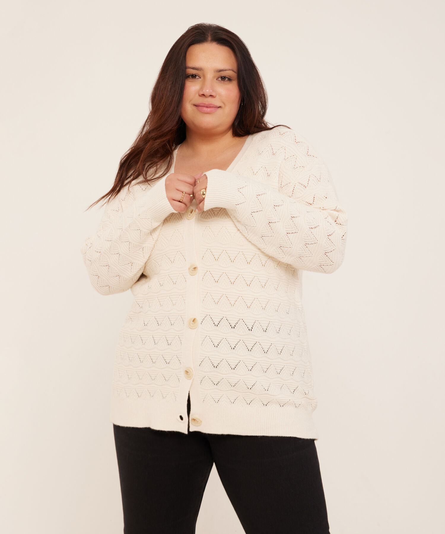 Saco Con Textura Y Botones