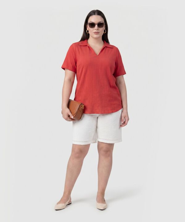 Bermuda Con Cintura El&aacute;stica Mujer Curvy
