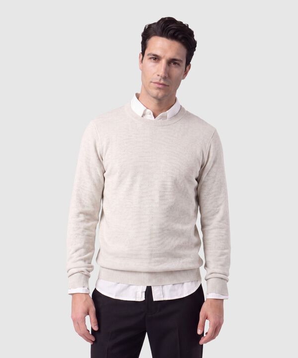 Saco Tejido De Cuello Redondo Para Hombre image number null