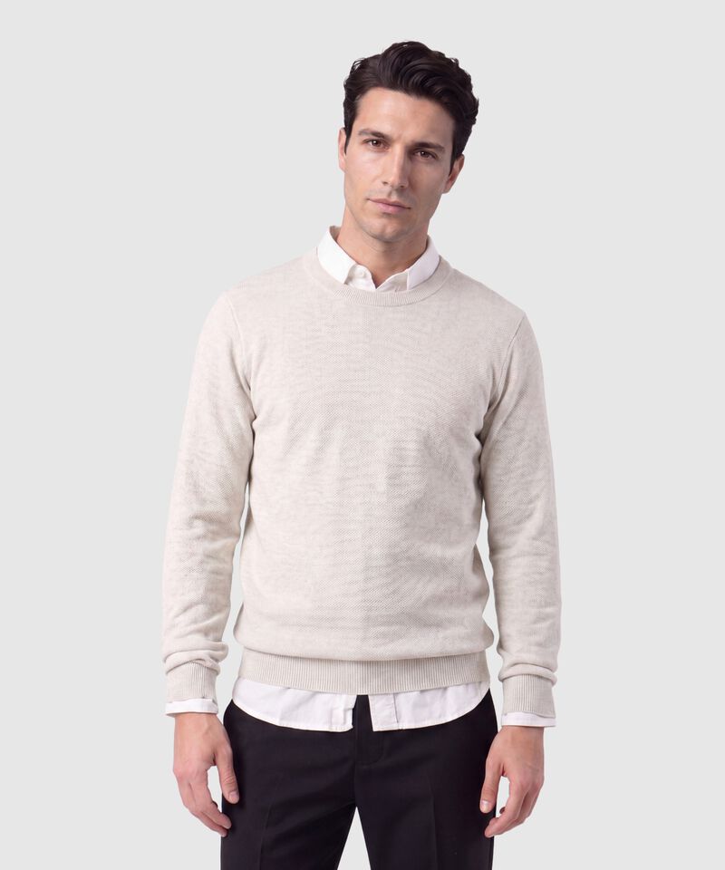 Saco Tejido De Cuello Redondo Para Hombre