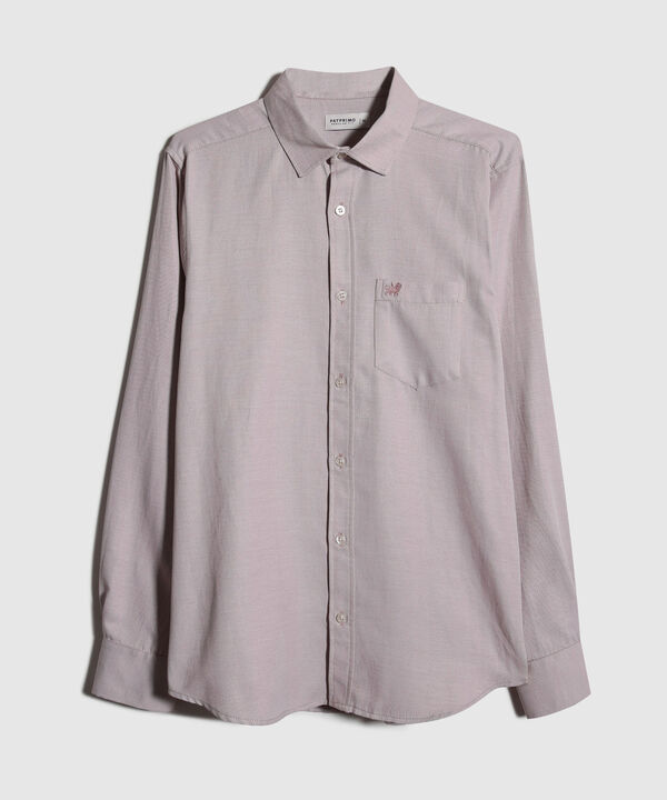 Camisa Unicolor, Manga Larga Sin Bolsillo