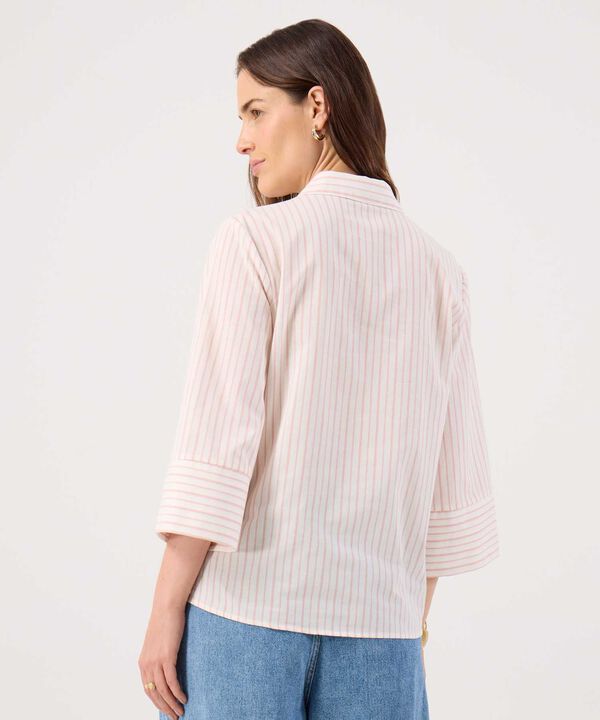 Camisa  Manga ¾  A Rayas