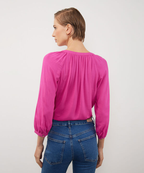 Blusa Manga 3/4 Cuello Neru Unicolor