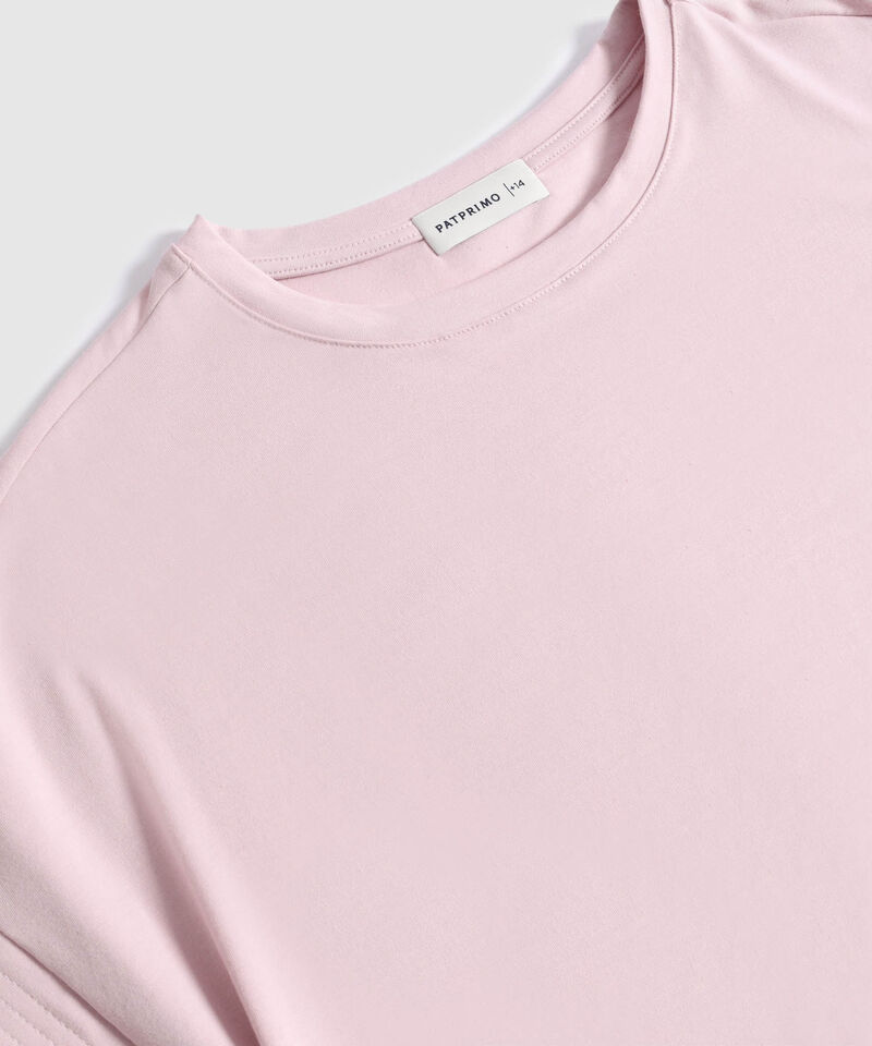 Camiseta Manga Corta Con Doblez Para Mujer Curvy