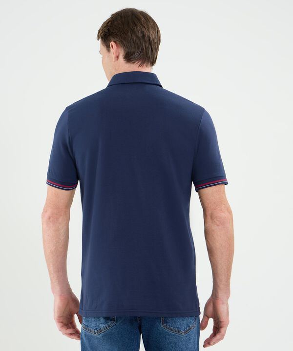 Polo Cuello Máquina Preteñida Con Bolsillo Para Hombre