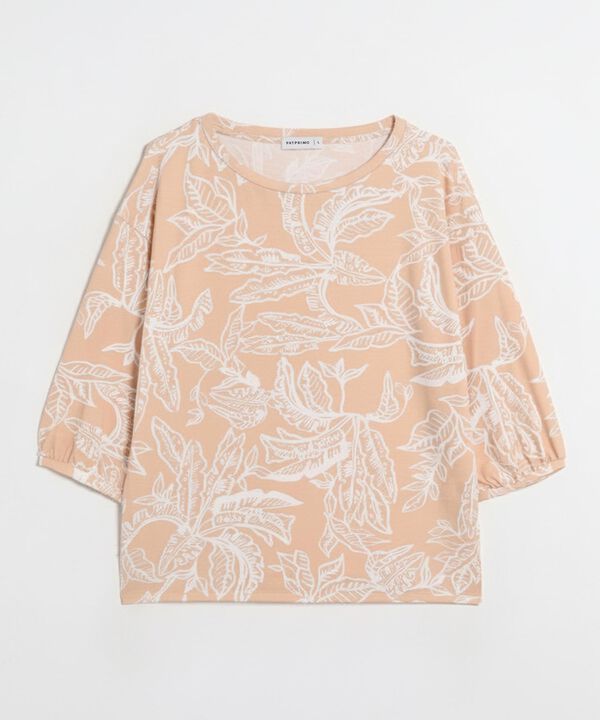 Camiseta Mujer Estampada Manga 3/4 Abullonada image number null