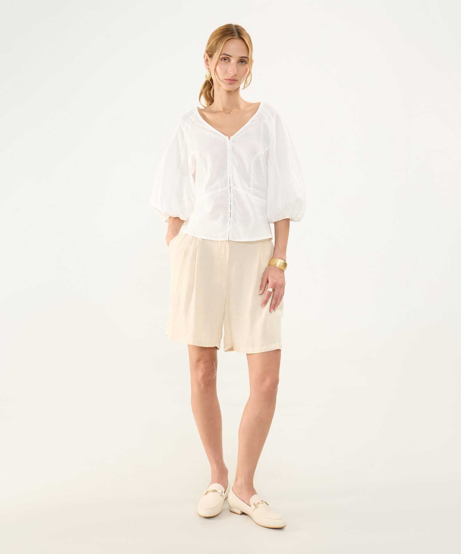 Blusa Escote en V
