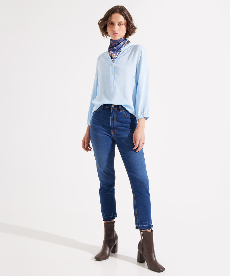 Blusa con Cuello Mao