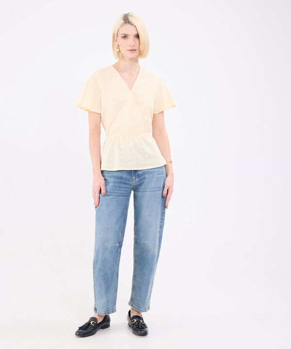 Blusa Unicolor Con Textura image number null