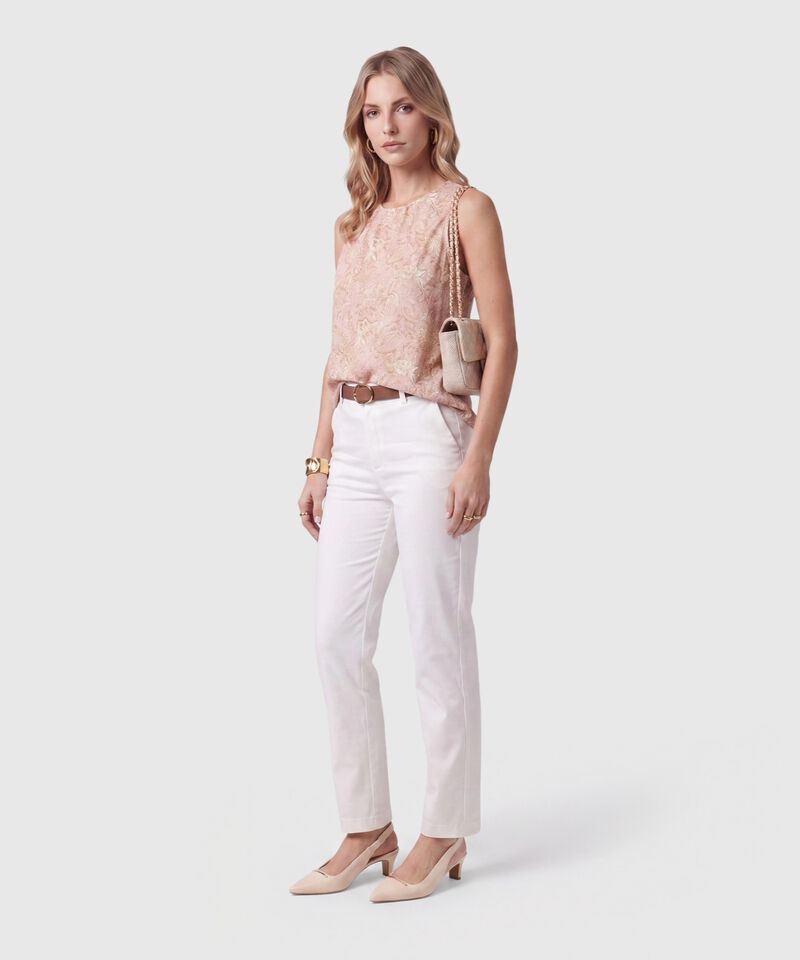 Blusa Sin Mangas Con Pliegues Para Mujer
