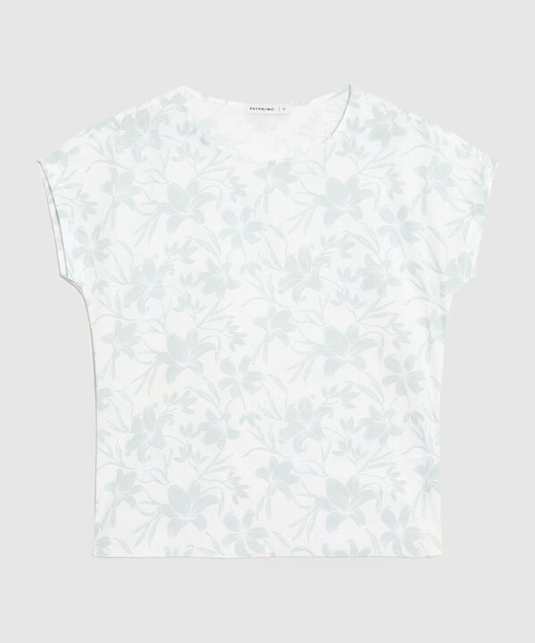 Blusa Estampada, Manga Corta Corrida image number null