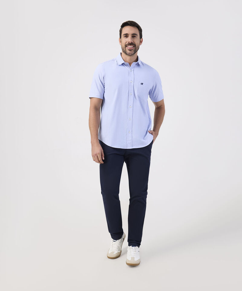 Camisa Unicolor Con Bolsillo 