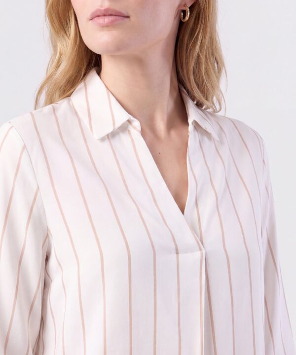 Blusa Mujer Manga Tres Cuartos Pliegue