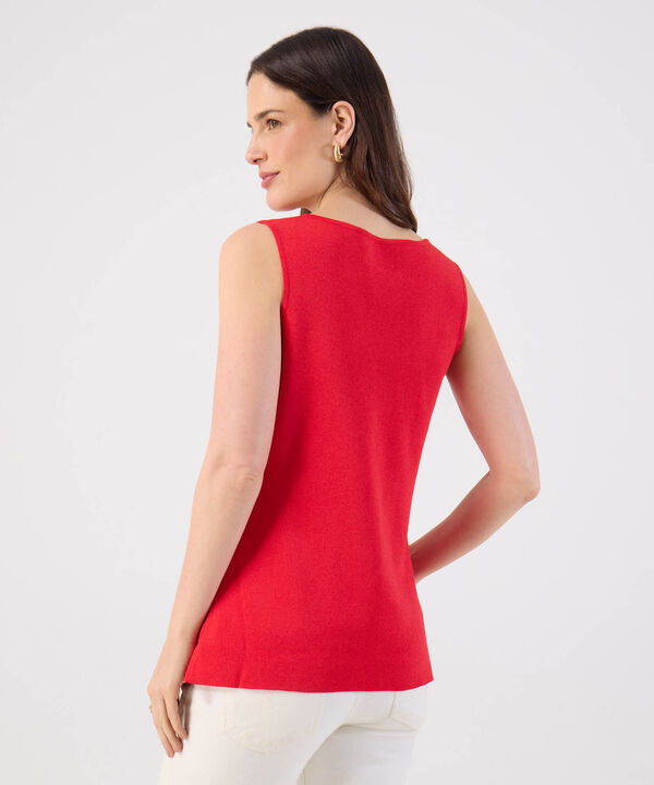 Chaleco Mujer Tejido Sin Mangas Botones Dorados