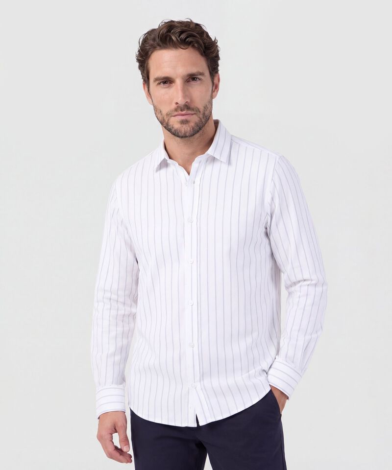 Camisa Hombre Manga Larga A Rayas