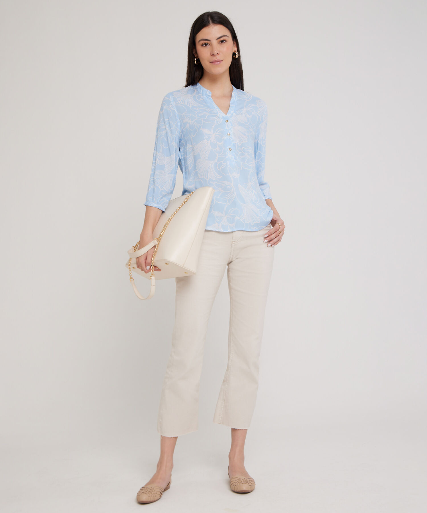 Blusa Manga 3/4 Estampada