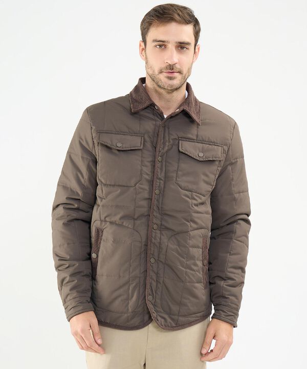 Chaqueta Acolchada Con Detalles En Pana image number null