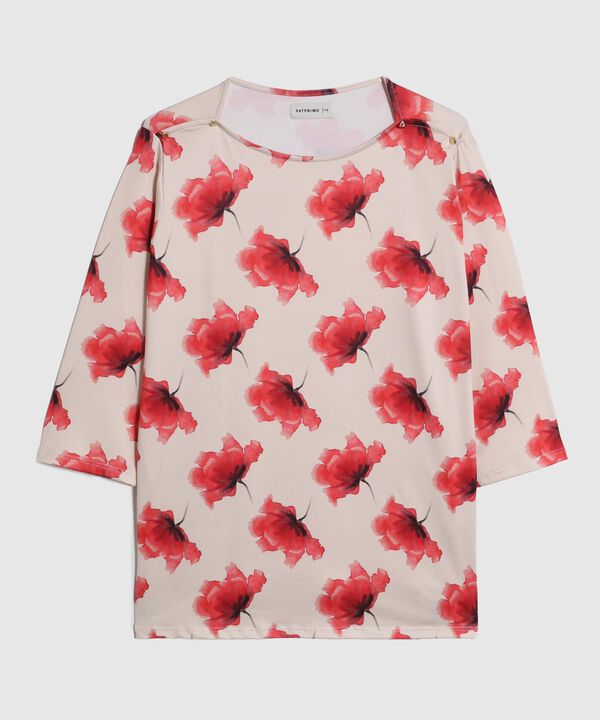 Blusa de Manga 3/4 con Botones Para Mujer Curvy image number null