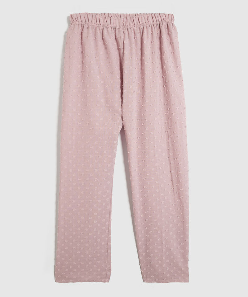 Conjunto Pijama Manga Corta, Pantalon Largo Cuello Resort Para Mujer